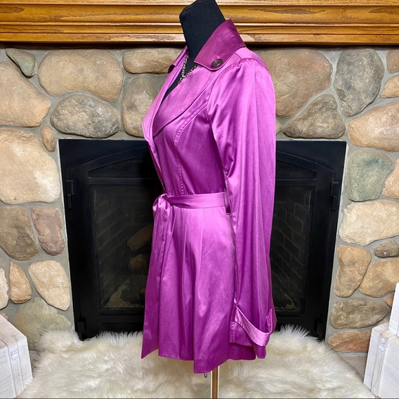 IZ Buyer Trench Coat Purple Size Medium - Picture 2 of 13